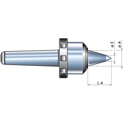 Pointe tournante GT-MCG avec écrou d'extraction - embout allongé